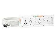 Bitcorp Extension Board 6A (1000W) with 3 Meter Long Cable Cord for Home Kitchen Office Outdoor Indoor Appliances (White)