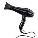 Wahl 05439-1024 Super Dry 1800 Watts Professional Styling Hair Dryer with Tourmaline Technology, Black, 3 Heat Settings 2 Speed Settings, 2.4 m long cord, Cold Shot Button to Prevent Hair Damage, Secondary Thermal fuse for Overheat Protection