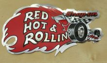 Snap-On Werkzeugkiste Metallic Silber Vintage Red Hot & Rollin Aufkleber 8,5 Zoll breit
