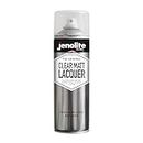 JENOLITE Clear Lacquer Spray Paint | MATT | 500ml | Crystal Clear Finish for DIY, Trade, Automotive | Clear Varnish | Protects Surface & Paintwork from Corrosion, UV Damage | Non-Yellowing Sealer