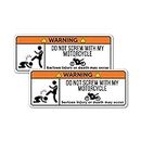 2X Warning Motorcycle Motorbike Sticker Funny Car Stickers Novelty Decals
