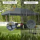 10 x 20 Feet Adjustable Folding Heavy Duty Sun Shelter with Carrying Bag - 10' x 20" x 10'-10.5'-11' (L x W x H)