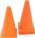Trademark Innovations Plastic Cone Sports Training Gear, 6-Pack, Orange