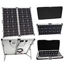 150W 12V Photonic Universe Portable Folding Solar Charging kit with Protective case and 5m Cable for a Motorhome, Caravan, Campervan, Camping, car, Van, Boat, Yacht or Any Other 12V System