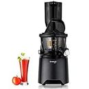 Kuvings Evo810 Black Professional Cold Press Whole Slow Juicer, World's Only Juicer With Patented Rubber & Silicon-Free Technology, All-In-1 Fruit & Vegetable Juicer (Evo810 Black) - 240 Watts