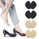 4 Pairs Metatarsalgia Pads High Heel Forefoot Gel Pads,Beige Soft Gel Insoles Supports, Forefoot Cushioning Pads Shoe Inserts for Women - Fast Pain Relief & All Day Comfort