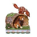 enesco Traditions Fox & Hound on Log Figurine Resin, Copper in Brown/Red/White | 5.75 H x 5 W x 4 D in | Wayfair 6008077