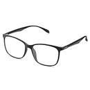 cloudfield Blue-Light-Blocking-Brille für Männer und Frauen - Anti-Blaue-Strahlen-Brille für Gamer - Geeignet für alle, die zu Hause arbeiten und studieren (Schwarz)