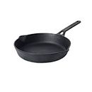 Meyer Pre-Seasoned Cast Iron Frypan | Cast Iron Skillet | Iron Pan | Induction Frying Pan | Iron Fry Pan | Omlette Pan | Cast Iron Utensils for Cooking | Iron Cookware for Kitchen, 24cm, Black