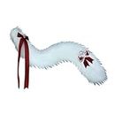 TTYAO REII White Fox Tail Faux Fur Cat Wolf Dog Tail Furry Fursuit Costume Accessories for Girls Women Costume Party