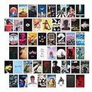 50 Pcs Album Cover Aesthetic Pictures Wall Collage Kitï¼ŒMusic Posters for Room Aestheticï¼ŒDouble-sided Printing, Two Theme are for Girl and Boy Wall Decor Kit, Small Poster for Bedroom