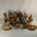 Vintage Made in Italy Nativity Set 19 Pieces Christmas Display Decor Chalkware