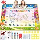 Kids Toys Water Doodle Mat - 40 X 30 Inches Reusable Large Painting Writing Color Doodle Mat Drawing Board, Toddler Educational Toys for Age 3 4 5 6 Year Old Girls & Boys Birthday Gift
