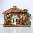 KariGhar Nativity Set | Crib Set Perfect for Christmas Gifting | Decor (Pack - Mary,Joseph,Baby Jesus, Angel, 3 Wise Men,Shepherd, 7 Animals (6 in (Crib House with Set)), Multicolor 11 Pcs