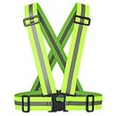 YMWALK Reflective Vest,High Visibility Vest Adjustable Safety Hi Vis Sports Gear Safety Equipment, Suitable for Outdoor Night Running Jogging Hiking Cycling Walking Men Women Kids