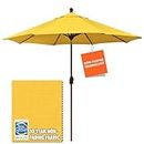 EliteShade USA 10-Year-Non-Fading 9Ft Market Umbrella Patio Umbrella Outdoor Table Umbrella with Ventilation, Sunflower Yellow