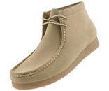 Amali Men's High Top Desert Chukka Boots Lace Up Moc Toe Suede Casual Shoes
