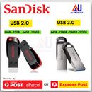 USB Flash Drive SanDisk 16GB 32GB 128GB 256GB Memory Stick Pen USB Cruzer Blade
