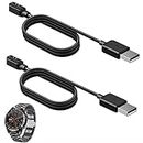 onetuo Compatible with LIGE Smart Watch Charger,Giaogor Magnetic USB Charging Cable Replacement Charger Cable Compatible LIGE Men Smart Watch-BW00220A,BW0264F,BW0264E-LD (2 Pack-Black+Black)
