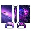 Full Set Skins Compatible with PS5 Slim Digital Console and Controller, PS5 Slim Digital Decoration and Protective Stickers,4