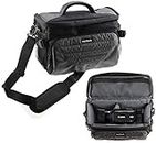 Navitech Grey Camcorder/Camera Bag Case Cover Compatible with The Canon Vixia HF G50, Canon XC 15 4K, Canon XA with Shoulder and Belt Straps