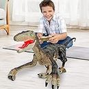 Remote Control Dinosaur Toys for Boys 3-5 RC Dinosaur Robot Toys with Verisimilitude Sound for Boys (Yellow)