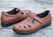 SAS Roamers Women's Brown Leather Tripad  Comfort Oxford Shoes Sz US 10 Narrow 