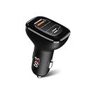 boAt Dual Port Qc-Pd 30W Fast Car Charger With 30W Fast Pd Charging & 18W Qc Charging Compatible With All Smartphones, Tablets & Laptops (Black), USB