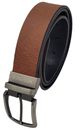 Double Sides Leather Reversible Belt for Men Black and Brown Dress Belt Size 40