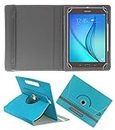 Hello Zone Exclusive 360� Rotating 8� Inch Flip Case Cover Book Cover for Samsung Galaxy Tab E 8.0 -Sky Blue