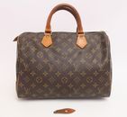 Authentic Louis Vuitton Speedy 30 Hand Bag Monogram Brown #27502