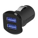 Scosche USBC242M 12 Watts per Port, 24W/4.8A Total Output USB Car Charger- The Fastest Charge Rate for Apple and Android Devices-Retail Packaging-Black