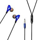 Hitage HP-139+ Audio Loop Compatible for All Device Phones Wired Headset (Blue, Black, in The Ear)
