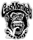 2ST Gas Monkey Garage Kopf Motorrad Aufkleber Sticker Tuning  ca  H110 X B90 mm 