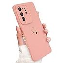 Newseego Samsung Galaxy S20 Ultra Case for Girls Women, Cute Love Heart Pattern Phone Case Flexible Liquid Silicone Shockproof Protective Bumper Cover for Samsung Galaxy S20 Ultra-Pink