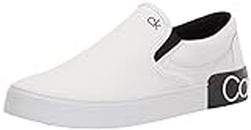 Calvin Klein Men's Ryor Sneaker, White Canvas 115, 8