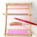SOONHUA Weaving Loom Kit, Wooden Weaving Machine DIY Knitter Weaving Frame Machine for Beginners and Children