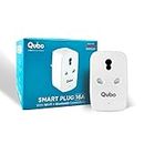 QUBO 16A Wifi + BT Smart Plug from Hero Group, Energy Monitoring, Suitable for large appliances like ACs, Geysers & Water Pumps (Voice Control with Amazon Alexa and Google Assistant)