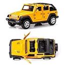 Jeep Wrangler Diecast Toy Car with Openable Doors - (1:36 Scale)