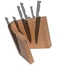 Arte Legno Magnetic Knife Block and Elegant Kitchen Display - Curved Design - Stain Resistant Natural Beechwood - Handcrafted in Italy - 10 Knife Capacity
