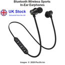 2 x Running Bluetooth Wireless In Ear Neck Earphones Headphones Earbuds Headset.