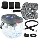 Vive Cold Therapy Machine - Large Ice Cryo Cuff - Flexible Cryotherapy Freeze Kit System Fits Knee, Shoulder, Ankle, Cervical, Back, Leg, Hip and ACL - Wearable Adjustable Wrap Pad - Cooler Pump
