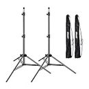 EMART 7 Ft Light Stand for Photography, Portable Photo Video Tripod Stand, Lighting Stand with Carry Case for Speedlight, Flash, Softbox, Umbrella, Strobe Light, Camera, Photographic Portrait - 2 Pack