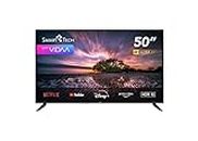 Smart Tech TV LED HD 50 Pouces (126cm) 50UV10T1 Smart TV VIDAA - Molotov, Netflix, Prime Video, Disney+, Youtube, Plex - 3xHDMI - 2xUSB - Mode Hotel