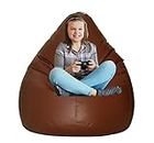 TUSA LIFESTYLE Junior Bean Bag Chair, Furniture for Kids, Perfect for Reading, Playing Video Games or Relaxing, Alternative Seating for Classrooms, Daycares, Libraries or Home (Tan)