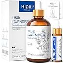 HIQILI Lavender Oil Essential Oil, 100% Pure Undiluted Premium Therapeutic Grade Oils for Diffuser, Skin Care, Massage, Hair Growth, Body - 3.38 Fl Oz