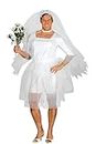 Fiestas GUiRCA Costume da Sposa per Uomo - Costume Divertente da Sposa per Uomo incl. Vestito da Sposa e velo - Addio al Celibato