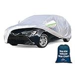 Ausgear Car Cover Waterproof All Weather, Outdoor Car Covers for Automobiles with Zipper Door, Hail UV Snow Wind Protection, Universal Full Car Cover (Fit All Sedan (520Lx190Wx175H cm))