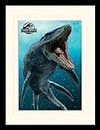 Jurassic Park Jurassic World Fallen Kingdom (Mosasaurus) Mounted & Framed Print, Multi Coloured, 30 x 40cm