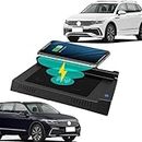Wireless Car Charger for Volkswagen Ti-guan (2017-2023) All Models with High Temperature Protection Function Any Qi Enabled Phone